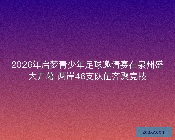 2026年启梦青少年足球邀请赛在泉州盛大开幕 两岸46支队伍齐聚竞技