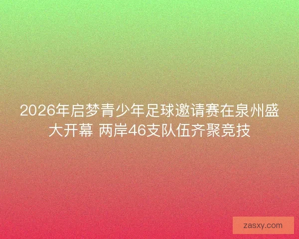 2026年启梦青少年足球邀请赛在泉州盛大开幕 两岸46支队伍齐聚竞技